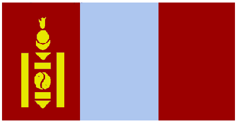 This is a flag of mongolia 
